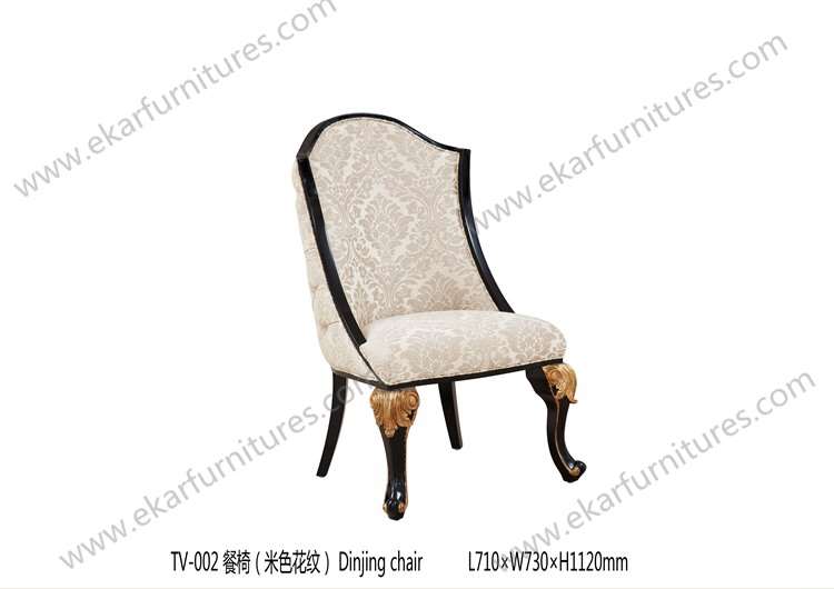 Деревянный резной обеденный стул античный деревянный стул с резной спинкой ТВ-002