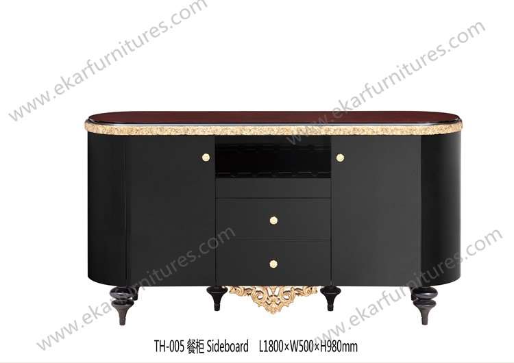 European Style Marble Dining Cabinet