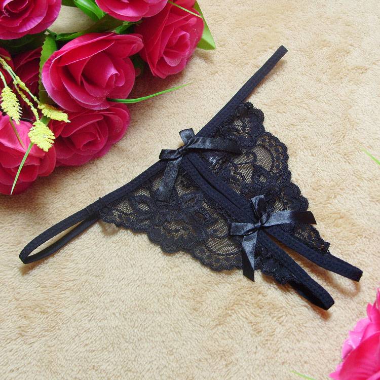 Sexy lace butterfly g-string for ladies wholesale womens underwear