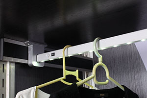 Wardrobe hanging rail-AA battery built in PIR sensor
