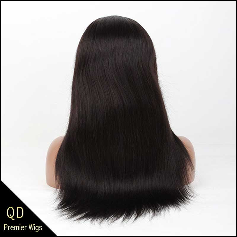 Indian remy hair light yaki glueless cap full lace wigs 