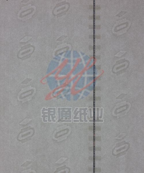  security paper with silver window thread or strip