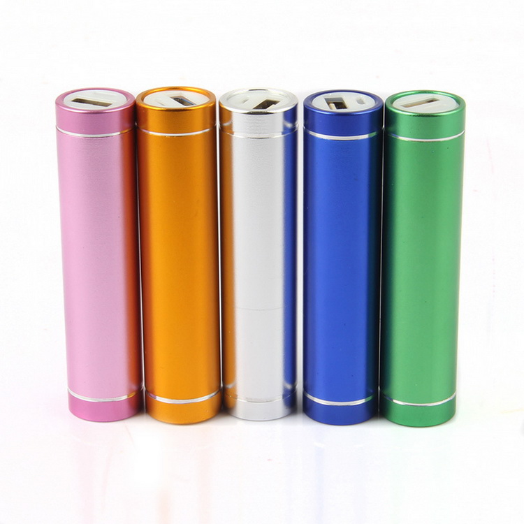 Mini Mobile Power Bank Cylinder Lipstick Shape 2000mAh Wholesale