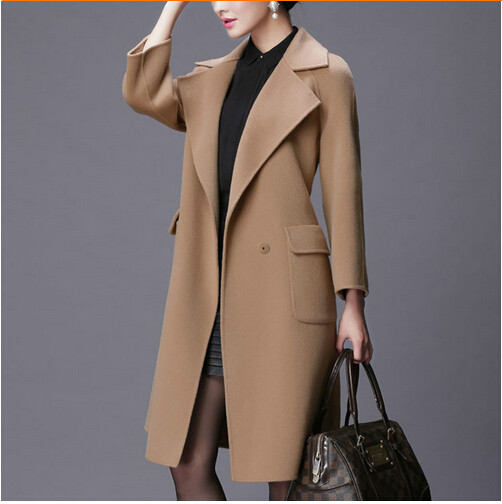 Double-sided cashmere coat