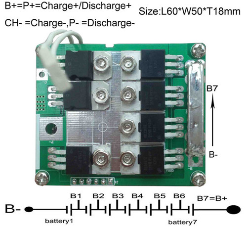 Pcb/Pcm/Bms For 25.9V （7S）Li-ion Battery Packs