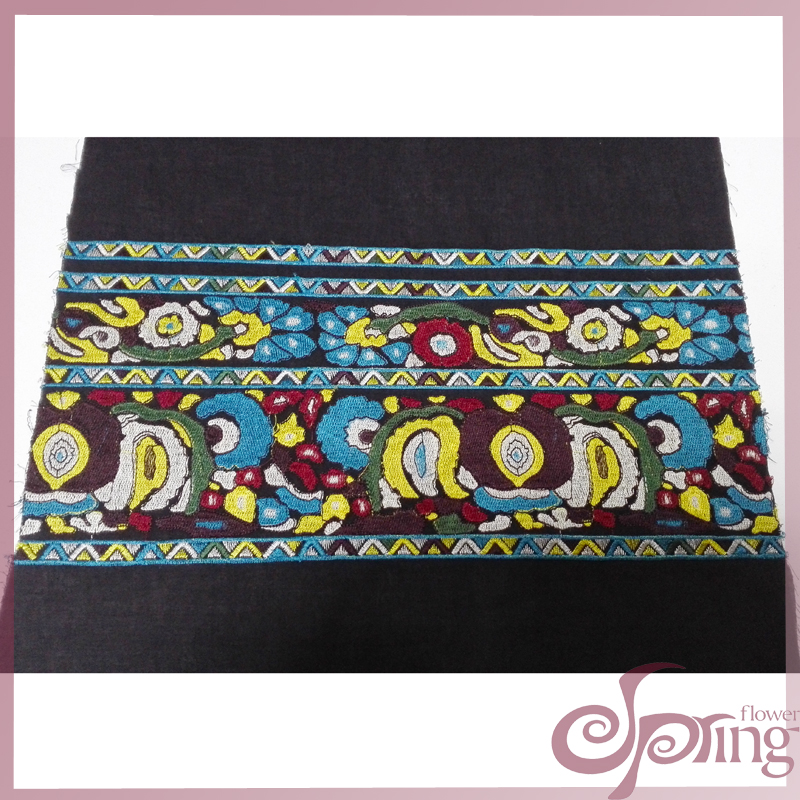 [F22051CT] Coloful plain chemical embroidery lace fabric for garment