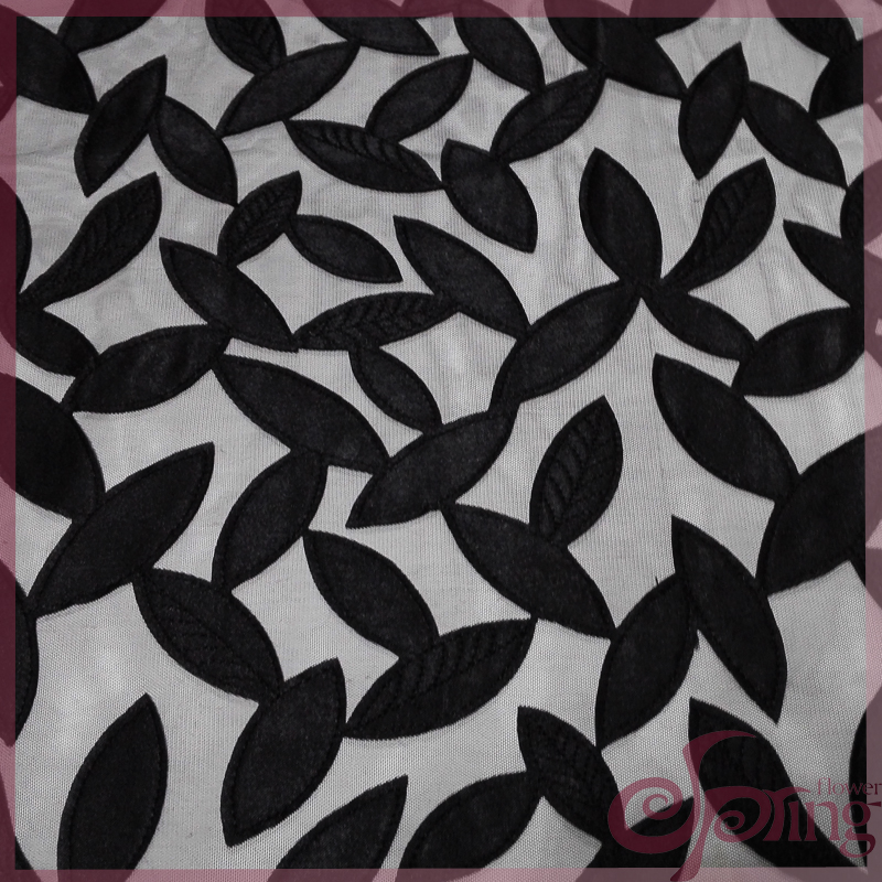 [F22106T] листья аппликация ткань шнурка маркизета вышивки для платья