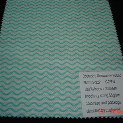 SBR055-22P Green Spunlace Nonwoven Fabric