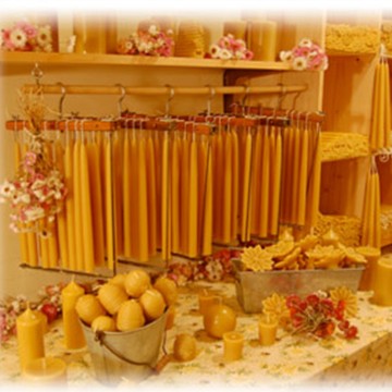 wholesale no toxic no pollution long time burning church use beeswax taper candle