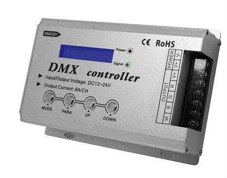 DC12-24V DMX LED controller with LCD display  检测到输入为:英语  Dc12 - 24v  контролер  DMX512  во главе  с  жк -  дисплей 