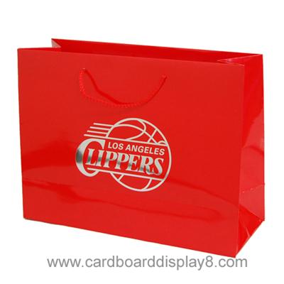 Luxury Eurotote Paper Shopping Bags with Silver Logo Foil Stamp