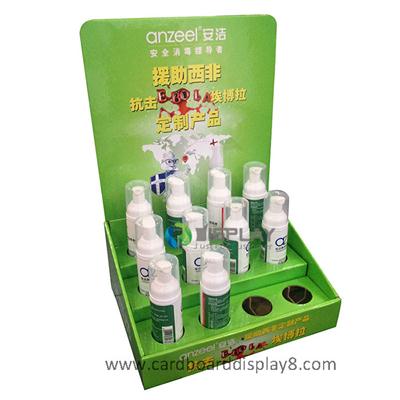 12 Bottles Display Unit, Cardboard POP Counter Display Unit with Holes