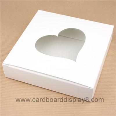 Cute Chocolates and Candies Paper Packaging Box with a Heart Shaped Window