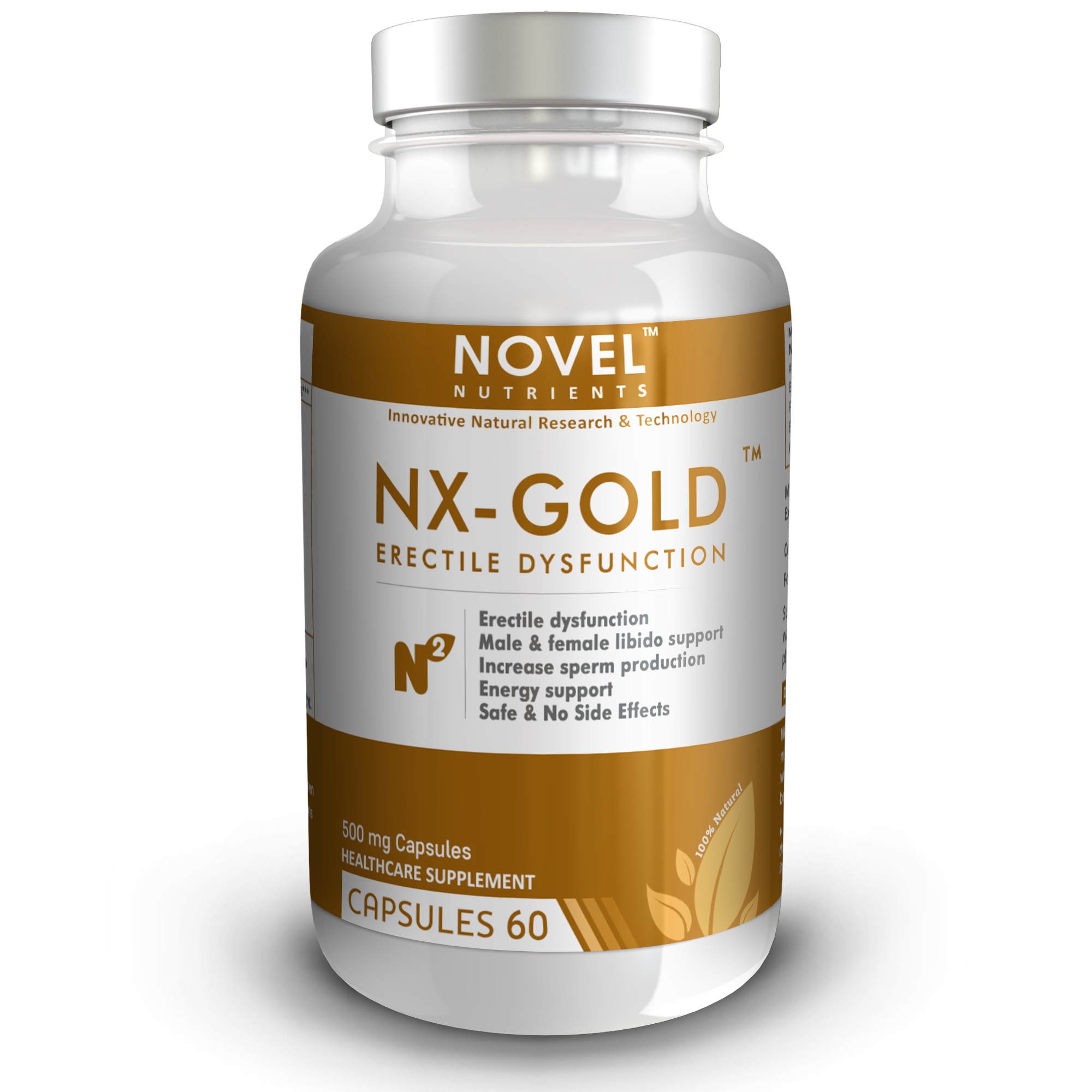 NX Gold- TM 500 mg 60 Capsules Supports Youthful Vigour and Vitality