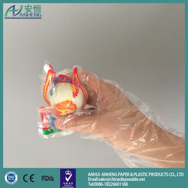 china factroy price disposable pe gloves, food service pe gloves