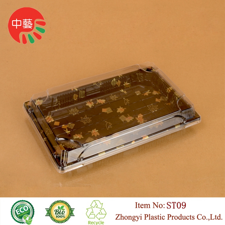 blister packaging disposable plastic sushi tray with lid