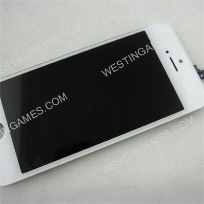 Front Lcd Screen Display With Touch Screen Digitizer Assembly For iPhone 5S - White (OEM)