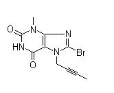 8-bromo-7-(but-2-ynyl)-3-methyl-1H-purine-2,6(3H,7H)-dione 
