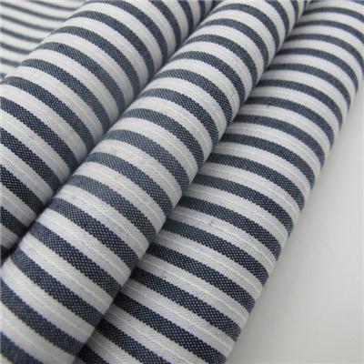 100% Cotton Black And White Stripe Shirt Fabric Of Chinese Factory
