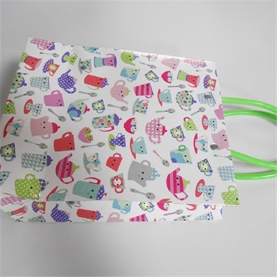 Plastic Coated Paper Shopping Bags