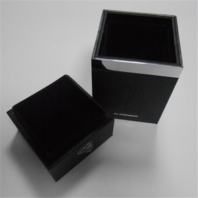 Square Black Wood Box