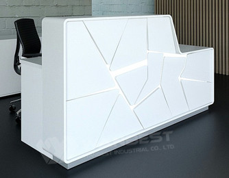 White Crack Surface Reception Counter Design