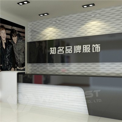 Customized Artificial Marble Reception Counter High Glossy Surface