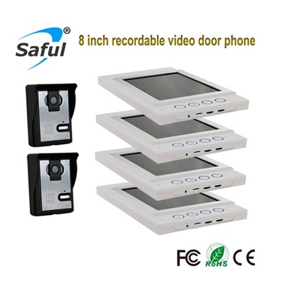 Saful TS-экран YP815 функция записи 8-дюймовый цветной проводной видео домофон с ИК-камеры поддержка Макс 64 г карты памяти SD 