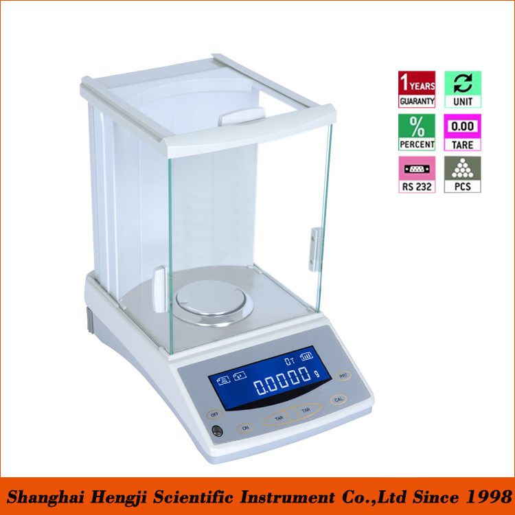 200g LCD display 0.0001g touch screen analytical electronic balance with rs232c interface