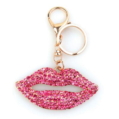 Metal Pink Lip Keychain