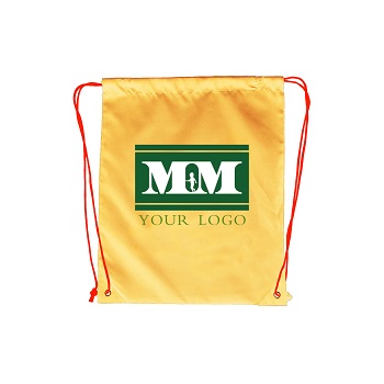 China Cotton Calico Drawstring Shopping Bag With Stylish Design