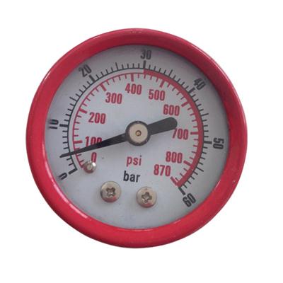 1.5inch-40mm Steel Case Brass Connection Back Thread Type Pressure Manometer