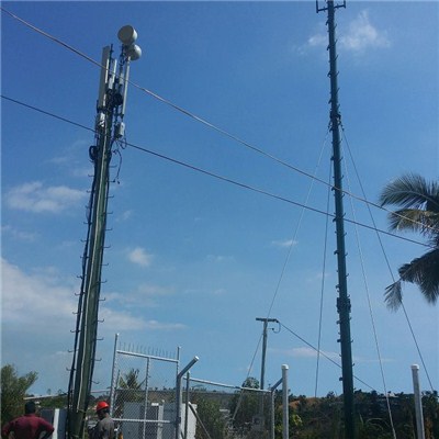 Single Pole Guyed Mast