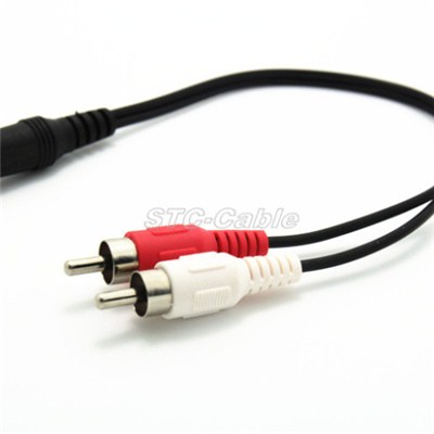 3.5mm Stereo Female To Two RCA Stereo Male Y Cable