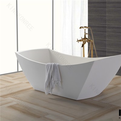 Custom Mini Sizes Solid Surface Freestanding Bathtub 1450mm