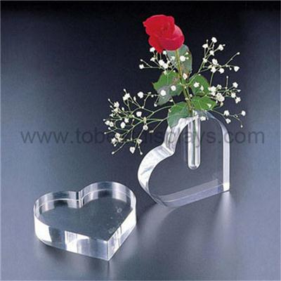 Acrylic Heart Shape Vase