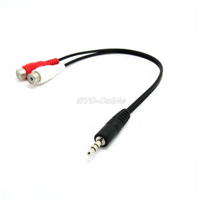 3.5mm Stereo Male To Two RCA Stereo Female Y Cable