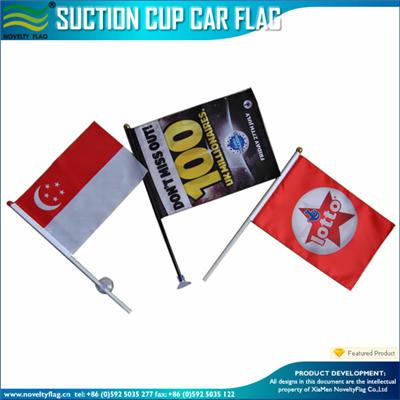 2 Pcs Suction Cup Car Flag