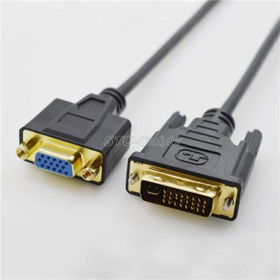 DVI To VGA Cable Adapter DVI I Male To VGA Female