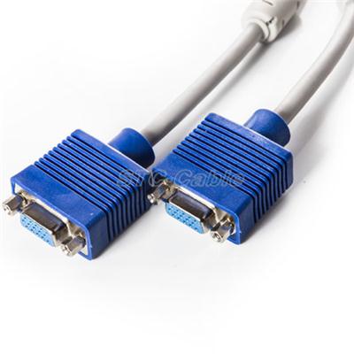 High Resolution VGA Monitor Y Splitter Cable M/F