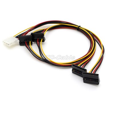 SATA 15 Pin Four LP4 Power Cable Power Cable