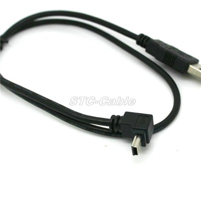 USB 2.0 A To Up Angle Mini-B Cable