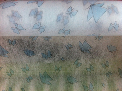 PET Nonwoven With Butterfly Printed