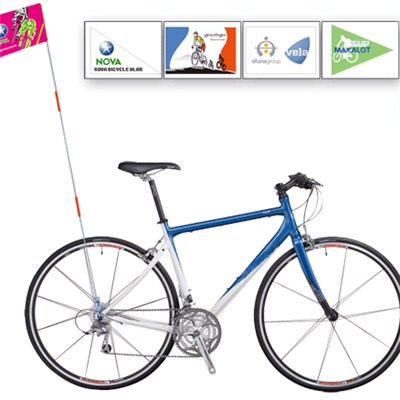 PVC Bicycle Flag With 150cm Fiber-glass Pole And Metal Bracket