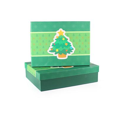 Printed Rectangular Gift Paper Box For Christmas