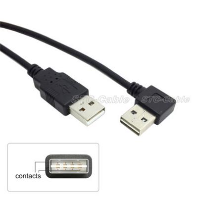 USB 2.0 A Male To Right Angle A Male Cable