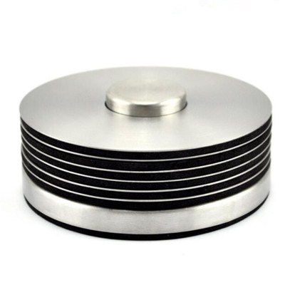 CA014 Stainless Steel Barware Round Coasters With Base And EVA Backing