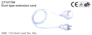 Euro type extension cord