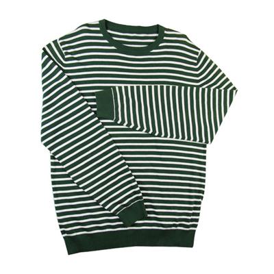 wholesale men's jersey pullover long-sleeve crewneck striped sweater