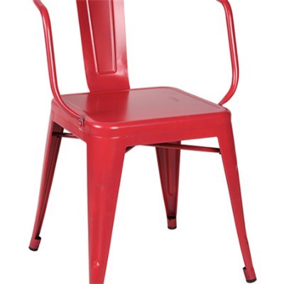 Red Metal Dining Chair